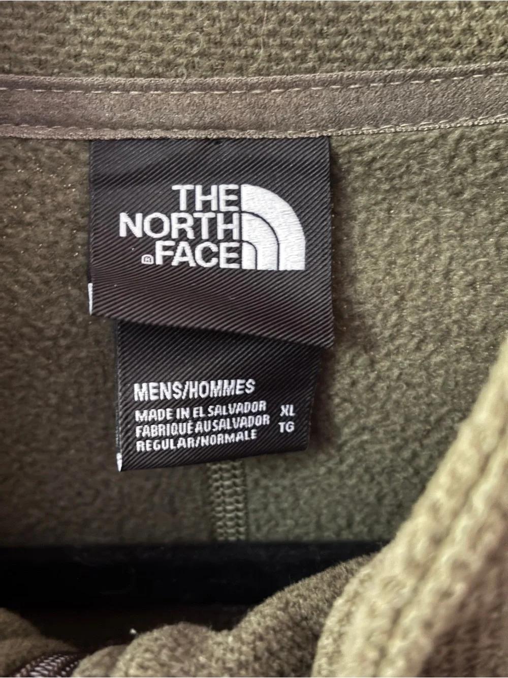 The North Face Men's Olive Green Texture Cap Rock Quarter-Zip Jacket Size XL